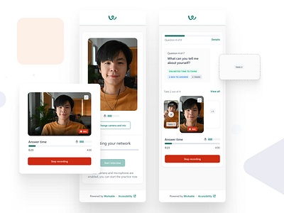 Video interviews questions on mobile candidates flat hiring hr interviews mobile product design recording ui user experience ux video video interviews workable