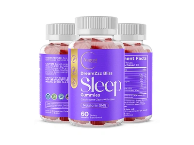 Dreamzz Bliss Sleep Gummies gummies gummies for sleep gummies label design packaging packaging design sleep vegan gummies visual design vitamins and supplements