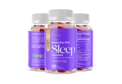 Dreamzz Bliss Sleep Gummies gummies gummies for sleep gummies label design packaging packaging design sleep vegan gummies visual design vitamins and supplements