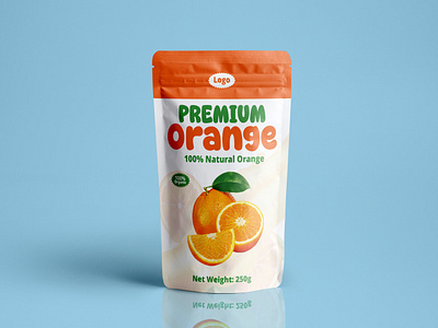 Orange Pouch Packet Design graphic design orange pouch pouch