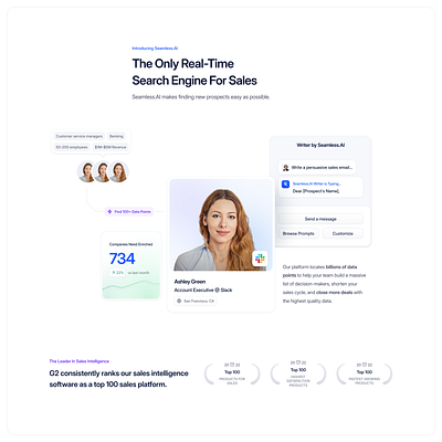 Seamless.ai - website exploration clean design minimal modern saas saas design saas website sales sales saas ui ui design ux web design webflow website design