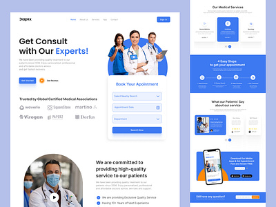 Doctor Appointment Booking Website appointment booking doctor consultancy website healthcare healthcare apps healthcare dashboard healthcare website medical website design patient care web apps website ui design