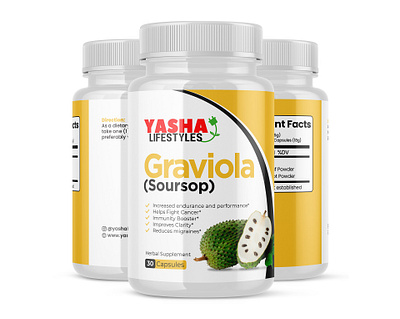 Graviola Soursop Supplement label design labeldesign packaging packaging design productlabel productpackagingdesign soursop supplement supplementlabeldesign