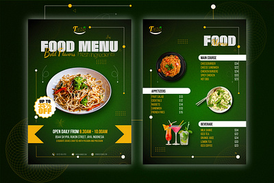 Modern Sleek Professional Food Menu Design branding clean design food food menu food menu design graphic design menu modern professional sleek template