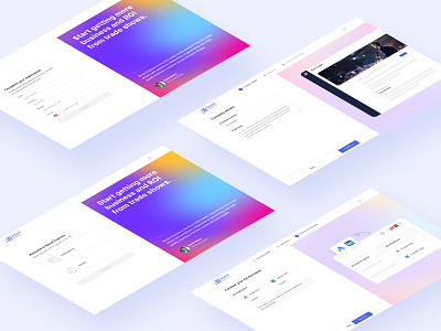 Sign up & Onboarding screens | Web app design figma illustration onboarding onboarding screens sign up sign up screens ui ux uxui uxui design web app web app design web platform web platform design