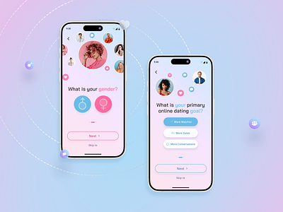 AI Dating | Mobile App UI/UX Design app design mobil app mobile app mobile design ui ux design uiux ux design ux ui