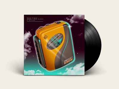 Echo Finch - You Don't Know airbrush cassette cintiq clouds cosmic dream dreamy graphic graphic design icon illustration music painting record single tape vector vinyl wacom walkman