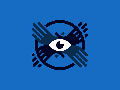 Eye On Hands Shape Wings Logo ( FOR SALE ) bird blue branding circle circular orbit eye eyes finger hand hands fly for sale halo healing metalite heaven logo logo for sale monster beast creature myth mythology legend paradise hell supernatural ring rise rising resurrection vector wing