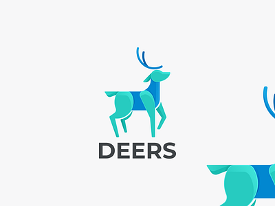 DEERS animal logo branding deer deer coloring deer design graphic deer logo design graphic design icon logo