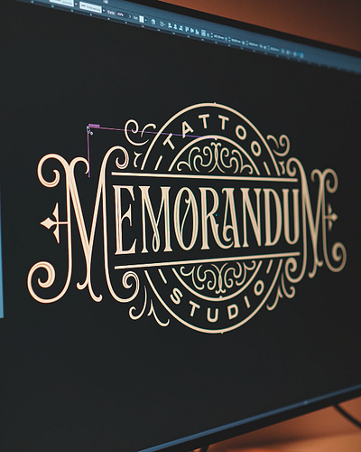 Memorandum Tattoo Studio calligraphy design hand lettering lettering logo logotype type typography