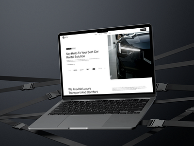 Go car - Landing Page cars design landing page landing page clean rental shot ui uiux ux