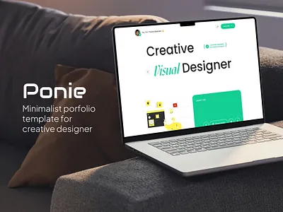 Ponie-minimalist framer porfolio template designer framer minimalist porfolio ui