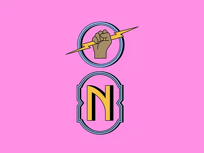 "Nitro" Vintage Badge art deco art nouveau badge electric electricity energy heraldry icon illustration letter n light logo noir patch power sign symbol vector vintage