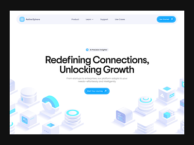 AetherSphere - UI/UX Design best web design agency clean website creative website futuristic website landing page modern website saas saas web design saas website tech landing page tech web design technology website ui ux web design
