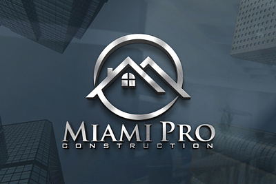 Miami Pro Construction Logo Design 3d logo 3d logo design branding design graphic design illustration logo logo designer logo maker typography vector