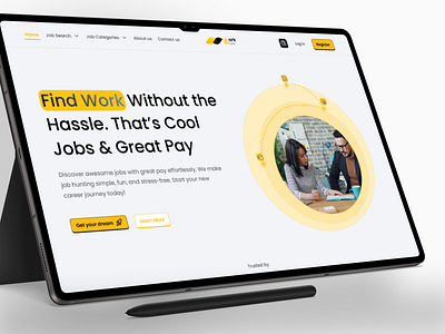 WorkAve - Landing Page design find work jobs portal landing page landing page clean landing page job portal ui uiux work