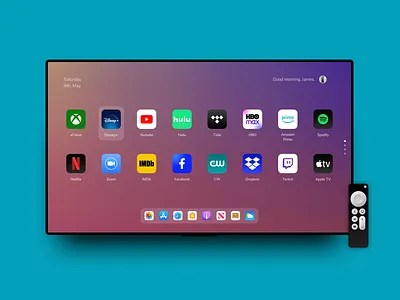 Daily UI Challenge 025 - Smart TV App app design branding daily ui challenge dailyui design figma illustration logo mobile app mobile ui tv app tv ui ui uiux web app web ui