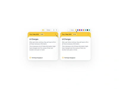 Change Color Flow - Notes Plugin design notes plugin ui ui design ux ux design