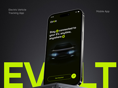 Evolt | EV Tracking Mobile App Design android app app design car app car app design electronic vehicles ev ios mobile mobile app mobile app design tracking app ui design uiux