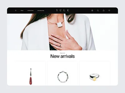 Jewelry E-commerce Homepage Desktop aesthetic beauty design desktop e commerce ecommerce fashion grid homepage jewelry minimal photo prestashop simple ui