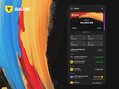 Bank app application balance bank card cashback credit deposit limit tbank withdraw