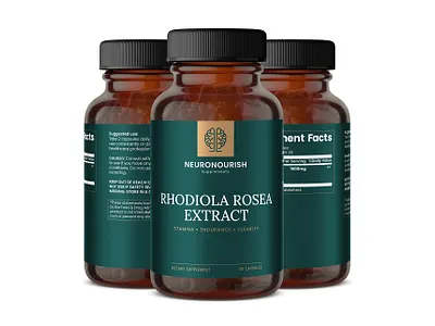 RHODIOLA ROSEA EXTRACT angelica ashwagandha botanical healthcare label medicinal plant packaging rhodiola rosea supplement