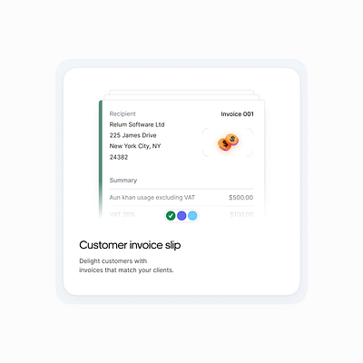 Billing & Invoice Slip billing design finance invoice payment ui uiesign uiuxdesign ux webdesign