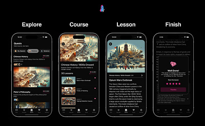 Skaldic - Your Daily Learning app branding edtech education game graphic design history mobile ui ux