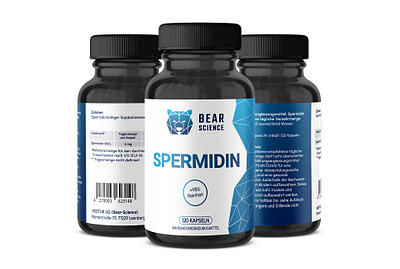 Bear Science Spermidin capsules chlorella label nutrition packaging soybean spermidin spermidine supplement supplementlabeldesign