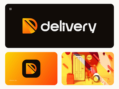 Delivery Logo Design with Letter D - 2025 brand identity branding cart logo d logo delivery app logo delivery logo design food logo icon identity letter logo logo logo design logo designer logotype modern app logo modern logo symbol logo typography vector