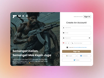 DailyUI Day 1 - Sign Up Page Mas Kepin Community branding dailyui design fandom logo signup ui ux webpage website