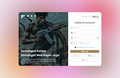 DailyUI Day 1 - Sign Up Page Mas Kepin Community branding dailyui design fandom logo signup ui ux webpage website