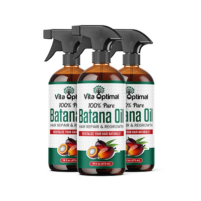 Batana oil label design, product label design amazon listing images