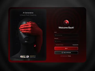 Sign in – AI Platform 3d ai ai platform ai startup ai technology artificial intelligence clean creative dark design futuristic interface login signin ui ui design ux web webdesign