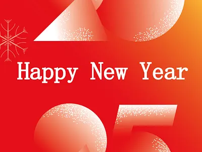 Happy New Year 2025 congratulation graphic design happy new year illustrator post card poster poster 2025 snowflake