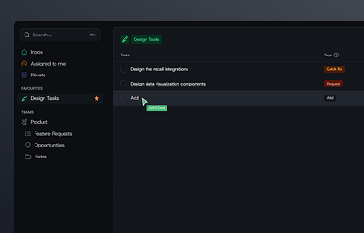 Input Task | Project Management dark mode project management saas task management ui