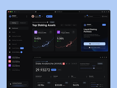 Stakky - Crypto Staking Dashboard by Abrar Studio bitcoin blockchain crypto crypto dashboard crypto ui dashboard dashboard ui product product design ui design ui ux user experience user interface ux design