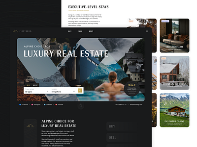 Firstberg - Landing Page rentals search ui ux website