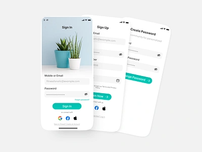 Sign In & Sign Up UI Design app design branding dashboard design graphic design illustration landing page login logo onboard sign in sign up signin signup ui ux