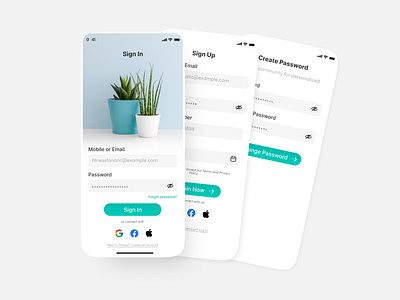 Sign In & Sign Up UI Design app design branding dashboard design graphic design illustration landing page login logo onboard sign in sign up signin signup ui ux