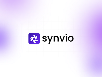 Synvio AI Agency Logo design agency agency design ai branding gradient graphic design modern design modern logo purple color ui