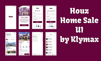 Houz home sale UI by Klymax figma mobile app ui ui uiux