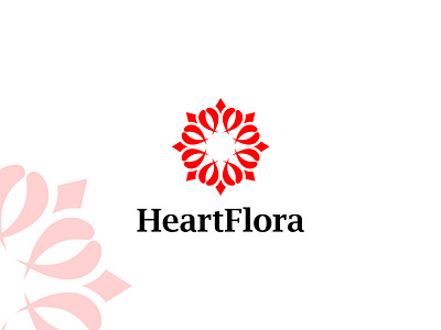 HeartFlora Logo Design. brand identity branding floral logo heart logo heartflora logo icon leaf logo logo logo design logomark logotype love logo minimal minimalistic logo nature logo popular logo typography vector