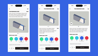 Product Detail Page - Alignment Options alignment auto layout ecommerce mobile mobile design product design product detail shopping ui ux design