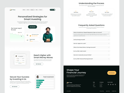 Finance Website UIUX Design | Invest design interface product service startup ui ux web website
