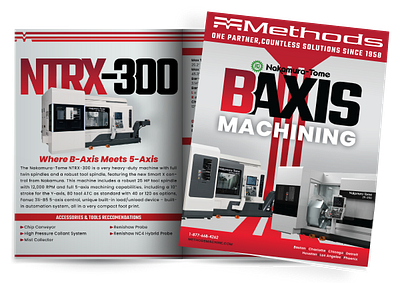 Methods Machine Tools - Print and Digital Ads/Social cnc corporate email design email marketing holiday html machining print ad print design social media tech