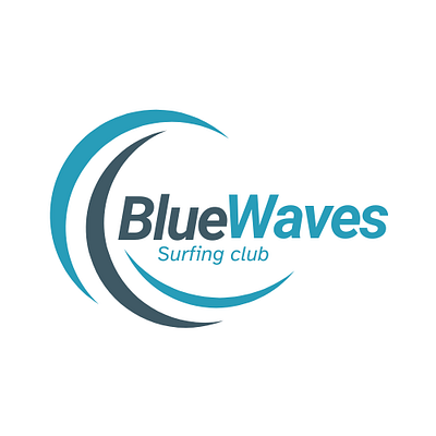 Blue Waves Logo branding graphic design logo