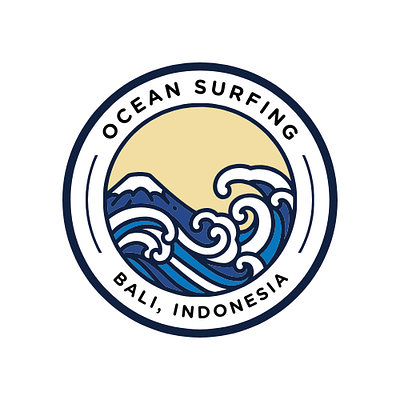 Ocean Surfing Logo animation branding graphic design