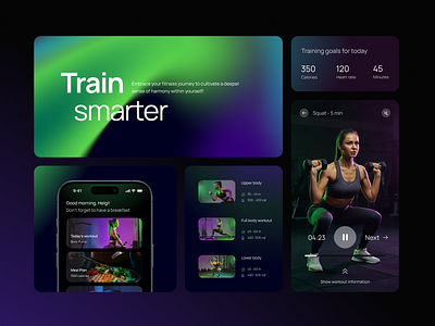 Train Smarter ai app fitness health train ui design ux ux design