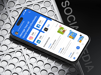 All-in-One Social Media Management App all in one social media creativedesign design minimalui social media management app socialmedia socialmediaapp ui uiux uiuxdesign